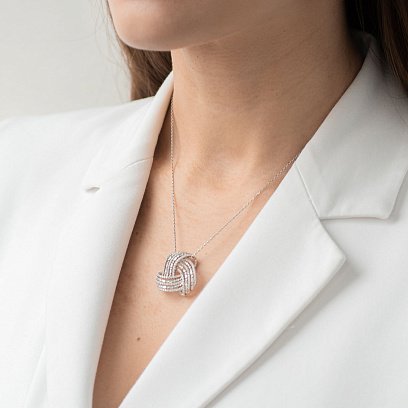 Золотая подвеска с бриллиантами пкит637 №2