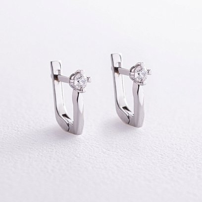 Детские серебряные серьги с фианитами 5950