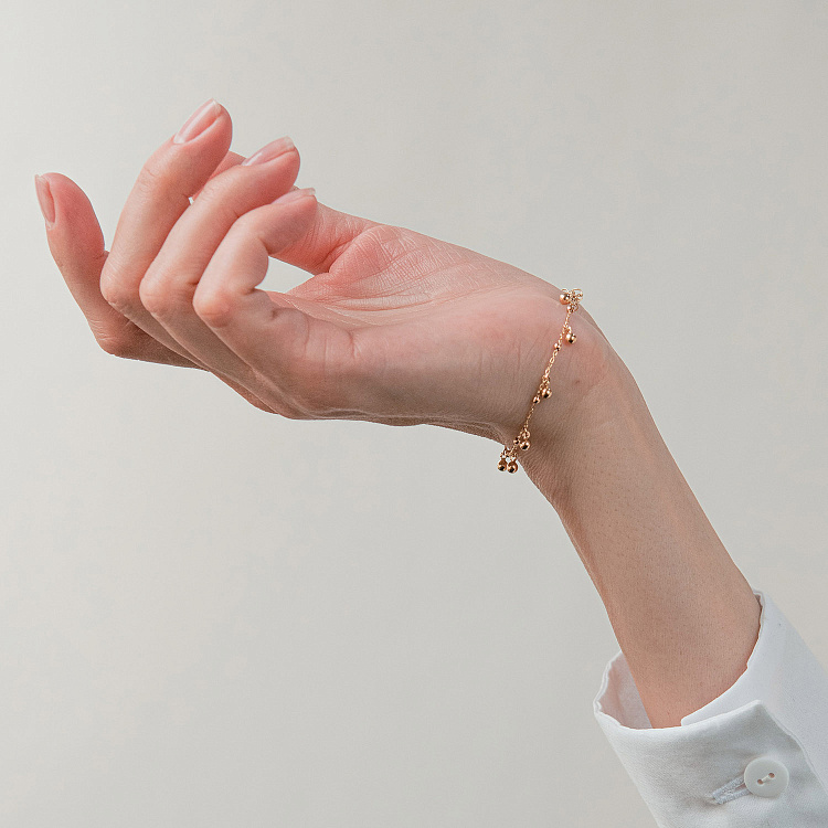 Браслет "Кульки" у жовтому золоті б05594 від ювелірного магазину Онікс - 2