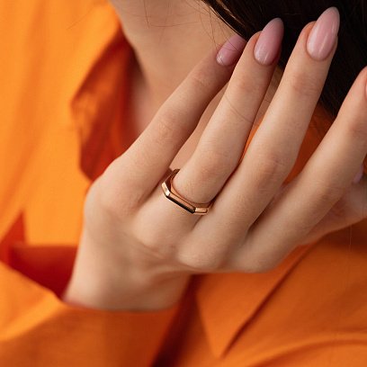 Кольцо "Дженнифер" в красном золоте к07420 №6