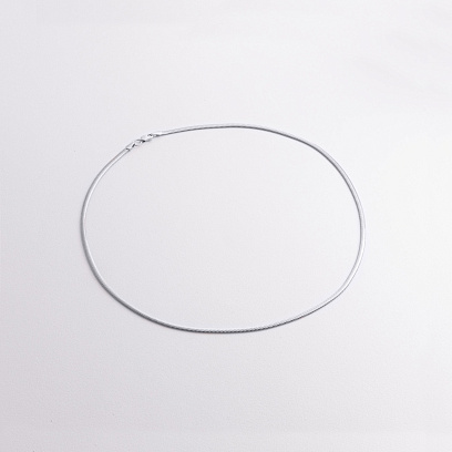 Колье "Gisele" в белом золоте (снейк - 2.5 мм) ц00327-2,5 №6