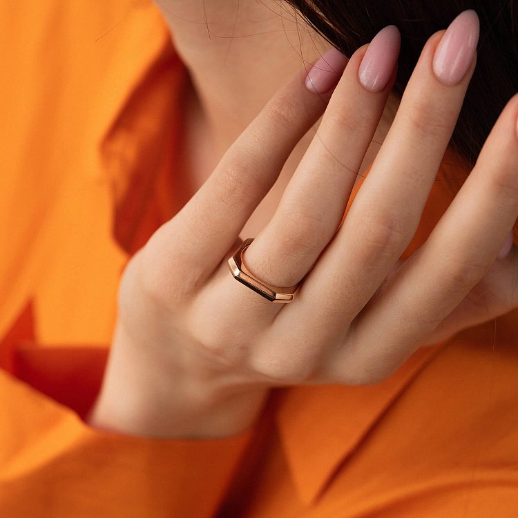 Кольцо "Дженнифер" в красном золоте к07420 от ювелирного магазина Оникс - 8