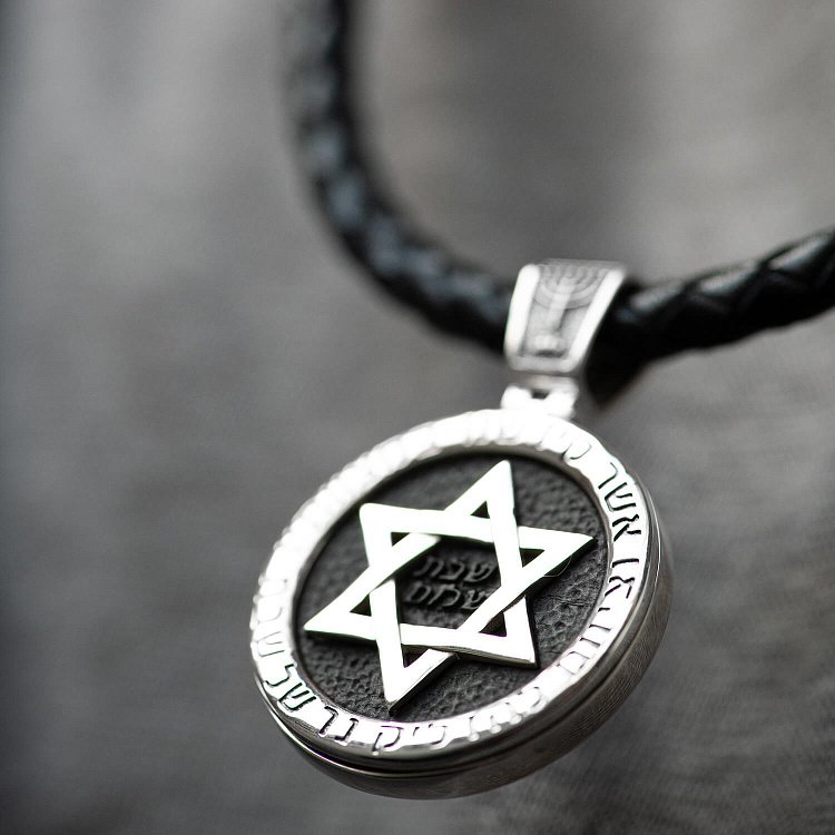 Золотой кулон "Звезда Давида" (эбеновое дерево) 1183б от ювелирного магазина Оникс - 6