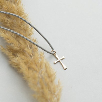 Золотий маленький хрестик в стилі "Мінімалізм" п02970 №4