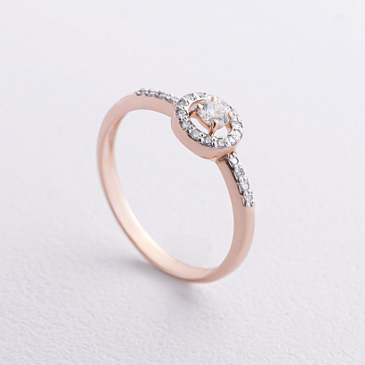 Золотое кольцо с бриллиантами 12234аг