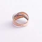 Золотое кольцо с фианитами к04971 от ювелирного магазина Оникс - 1