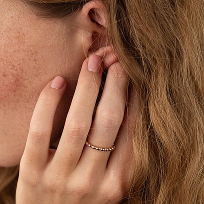 Каблучка "Кульки" у червоному золоті к07095к №4