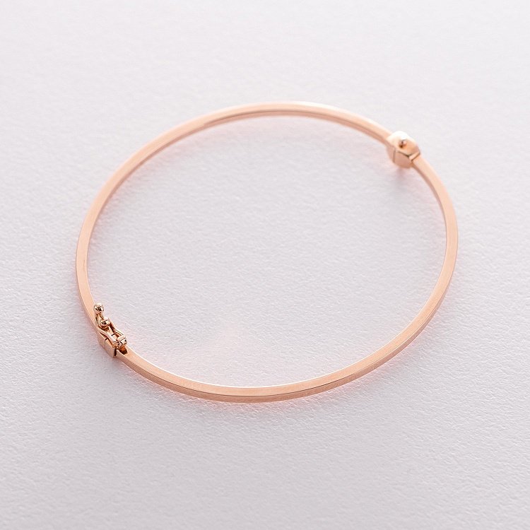 Жорсткий браслет з червоного золота б03736 від ювелірного магазину Онікс - 5