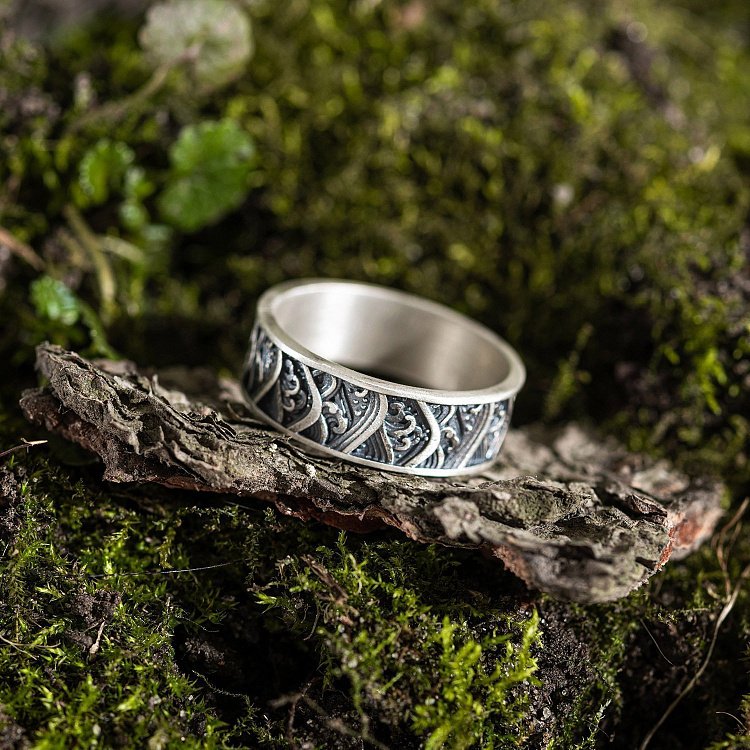 Срібна каблучка "Японські хвилі" 7019 від ювелірного магазину Онікс - 6