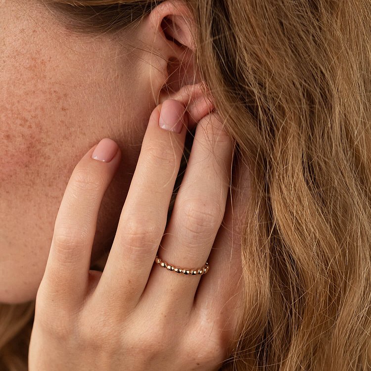 Каблучка "Кульки" у червоному золоті к07095к від ювелірного магазину Онікс - 4