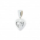 Срібна підвіска "Серце" з фіанітом 132561 от ювелирного магазина Оникс