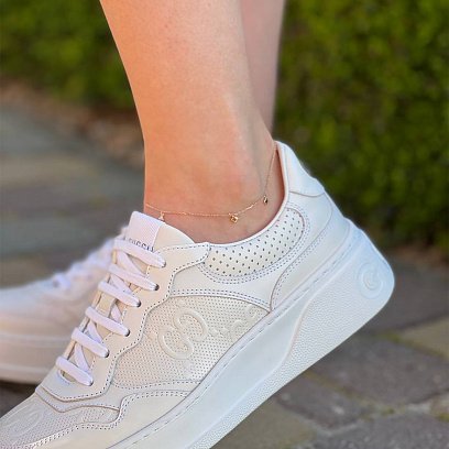 Золотий браслет "Конюшина" на ногу б04906 №6