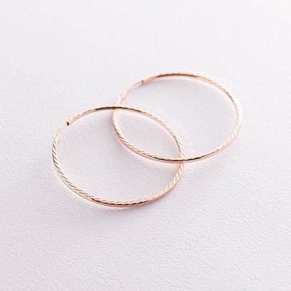 Золотые серьги "Кольца" (3.9 см) с01879