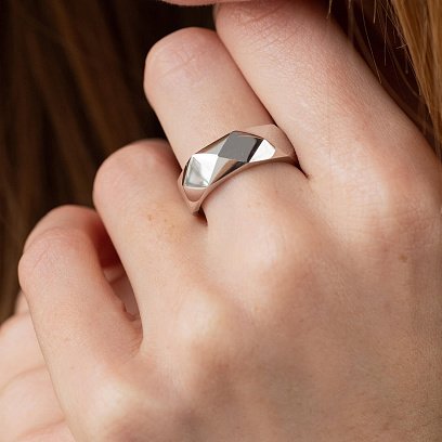 Кольцо "Совершенство" в белом золоте к07996 №7