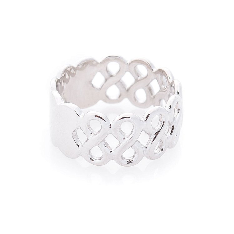 Срібна каблучка без каміння 112088 від ювелірного магазину Онікс - 1