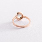 Золотое кольцо с зеленым и белыми фианитами к06838 от ювелирного магазина Оникс - 3