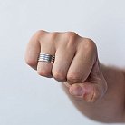 Серебряное кольцо "Линии" 11093 от ювелирного магазина Оникс - 4