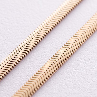 Колье "Gisele" в желтом золоте (снейк) ц00388 №3