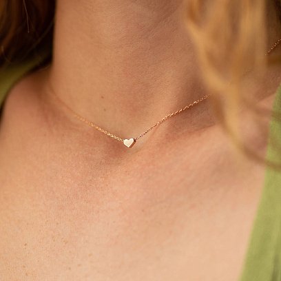 Кольє "Сердечко" в червоному золоті  кол01773 №3