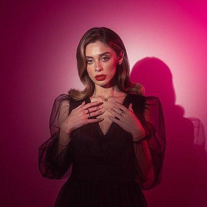 Золоте кольє "Кругообіг" (чорні діаманти) 1.2 см колб0063di №2