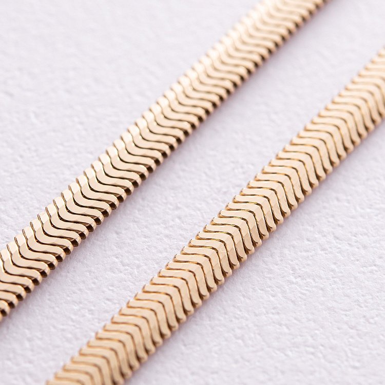 Колье "Gisele" в желтом золоте (снейк) ц00388 от ювелирного магазина Оникс - 2