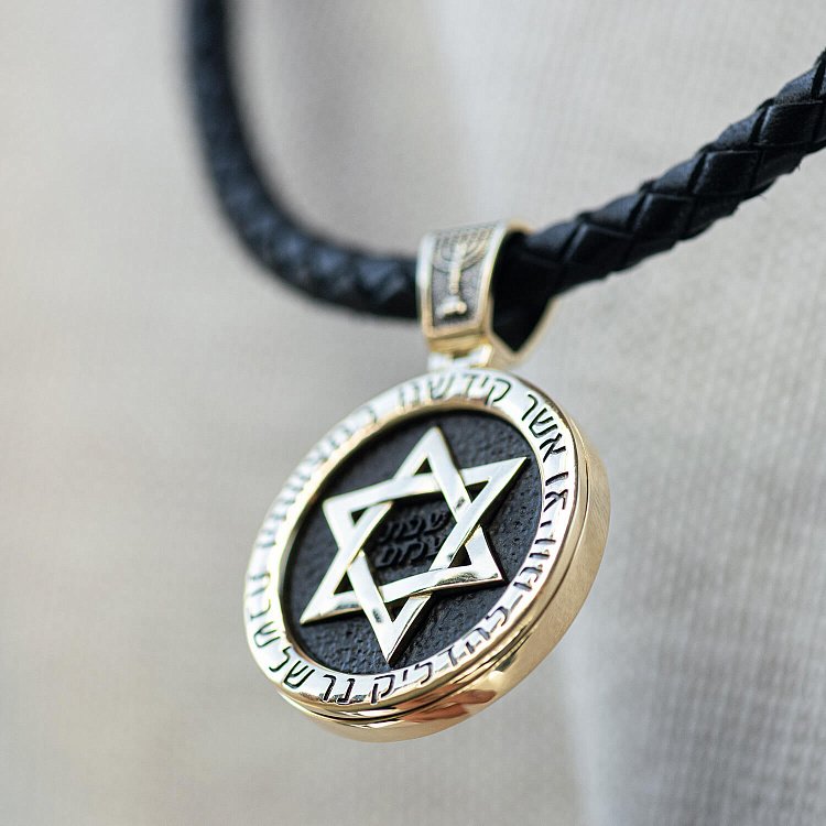 Золотий кулон "Зірка Давида" (ебенове дерево) 1183ж від ювелірного магазину Онікс - 3