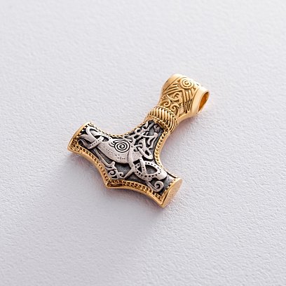 Серебряная подвеска "Молот Тора" 132888 №3