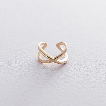 Сережка - каффа в жовтому золоті с06376 №5