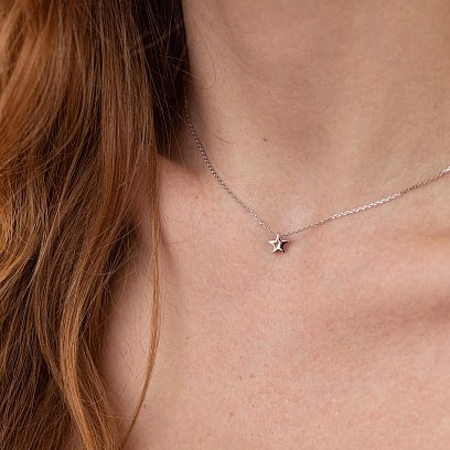 Срібне кольє "Зірочка" 908-01086 №9