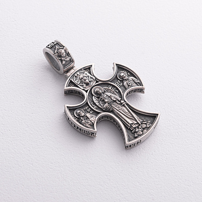 Срібний хрест "Ісус Христос Пантократор. Ангел Хранитель і Святі" 1937 №5