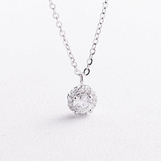 Серебряное колье с фианитами 181388