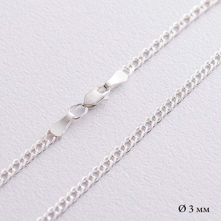 Срібний ланцюжок (плетіння Рембо) б010282 від ювелірного магазину Онікс