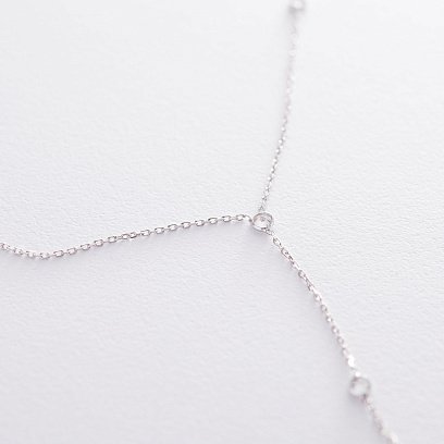 Серебряное колье с фианитами 18654 №5