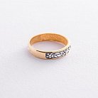 Серебряное кольцо "Цветочки" с позолотой 112303 от ювелирного магазина Оникс - 2