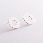 Срібні сережки - пусети "Дзеркальні" (2.1 см) 123157 от ювелирного магазина Оникс - 4