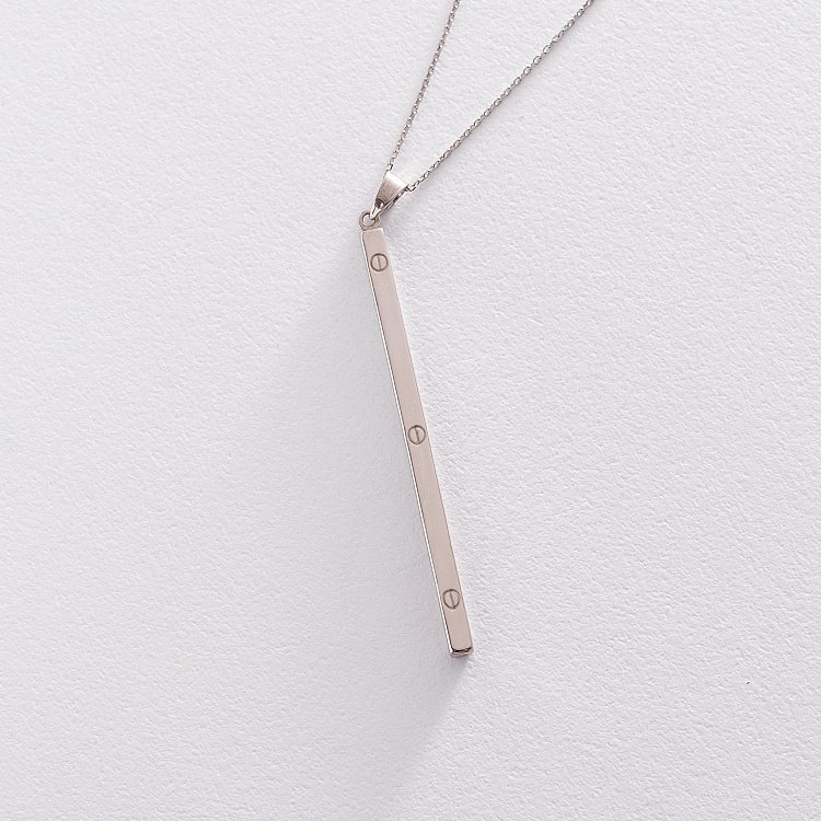 Срібне кольє "Мінімалізм" 18887 від ювелірного магазину Онікс