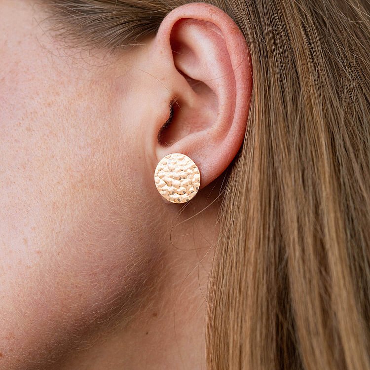 Сережки - пусети "Теона" у червоному золоті с07799 від ювелірного магазину Онікс