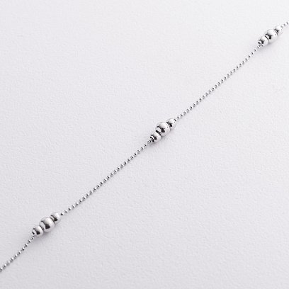 Золотой браслет "Шарики" на ногу б05553 №3