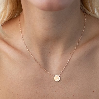 Кольє "Монетка" в червоному золоті (можливе гравіювання) кол02043 №4