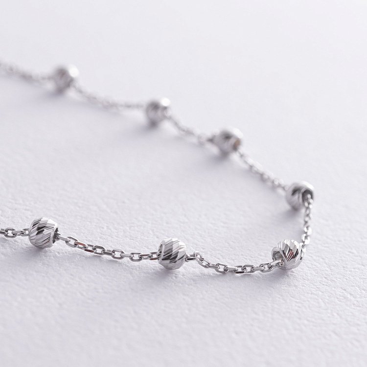 Браслет "Кульки" у білому золоті б05214 від ювелірного магазину Онікс - 5