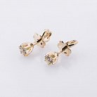 Золоті сережки-пусети з діамантами е0462-1ж от ювелирного магазина Оникс - 1