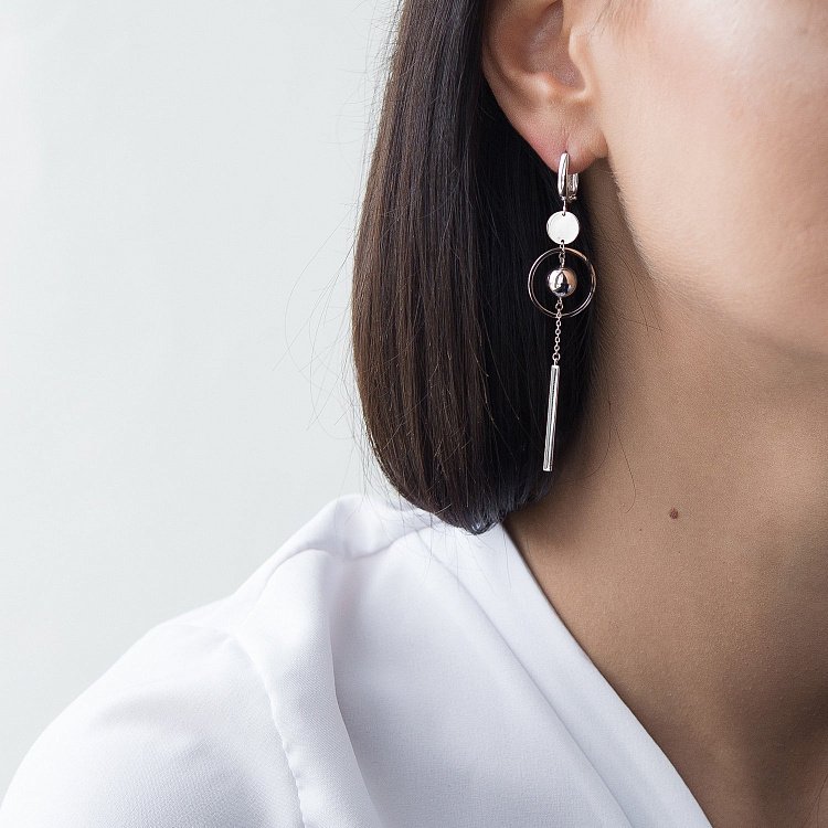 Золоті сережки "Сонце" на англійській застібці с05541 від ювелірного магазину Онікс - 4