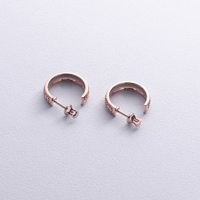 Золотые серьги - пусеты "Вишиванки" 338731300 №3