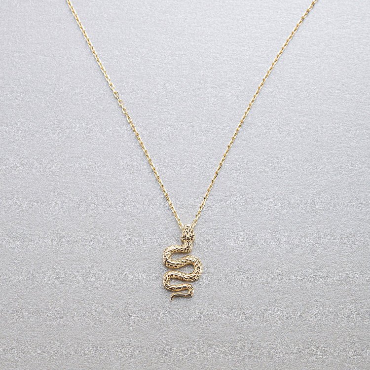 Кольє "Змія" у жовтому золоті кол02494 від ювелірного магазину Онікс - 4