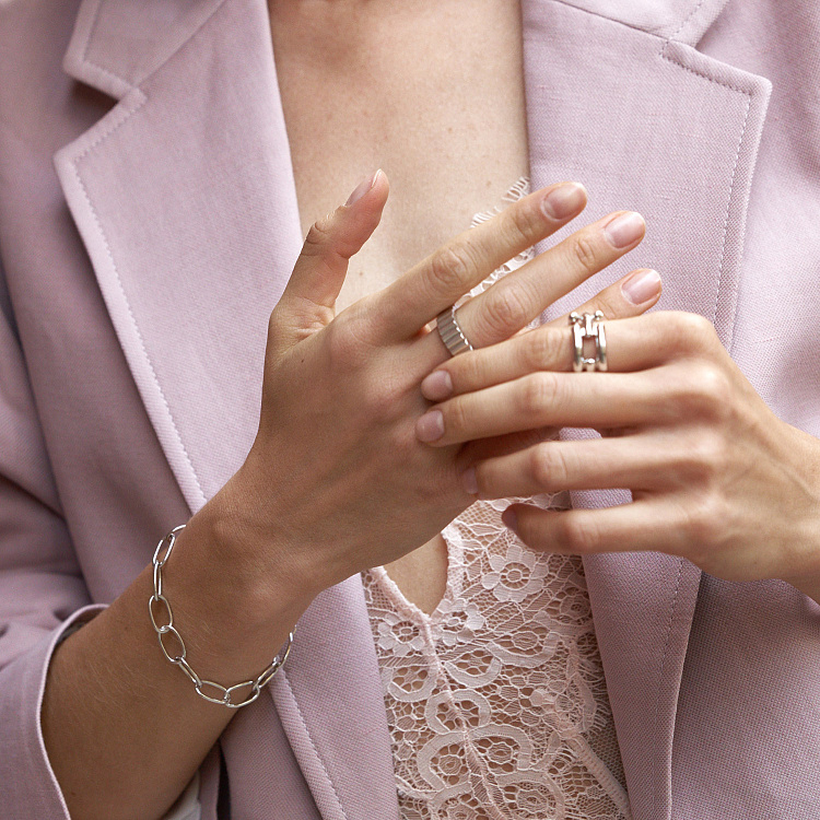 Серебряный браслет "Свобода" 141482 от ювелирного магазина Оникс - 12