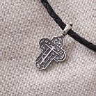 Срібний православний хрест з чорнінням 13134 от ювелирного магазина Оникс - 3