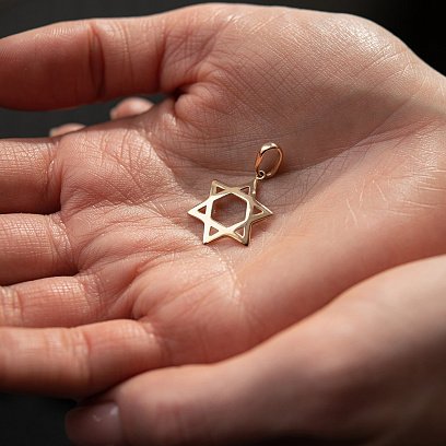 Золотий кулон "Зірка Давида" п03462 №4