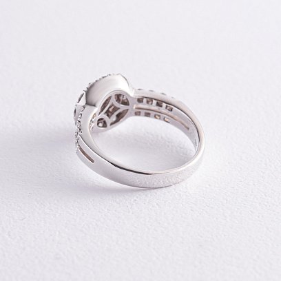 Кольцо в белом золоте с бриллиантами ккит513 №3