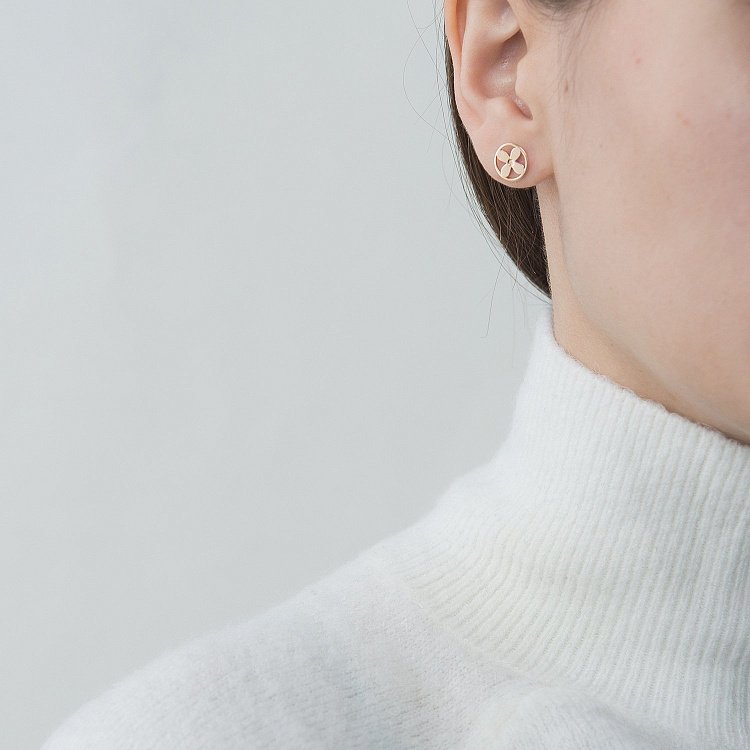 Золоті сережки - пусети "Конюшина" с06486 від ювелірного магазину Онікс - 5