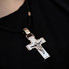 Золотой православный крест с распятием п03212 от ювелирного магазина Оникс - 1